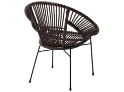 Chaise En Rotin Foncé SARITA -Meilleur Meubles Magasin chaise 17475889