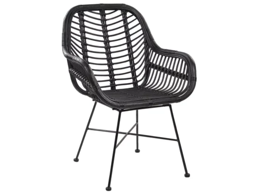 Chaise En Rotin Noir CANORA -Meilleur Meubles Magasin chaise 17475897