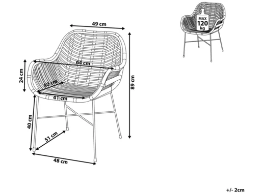Chaise En Rotin Noir CANORA -Meilleur Meubles Magasin chaise 17475901