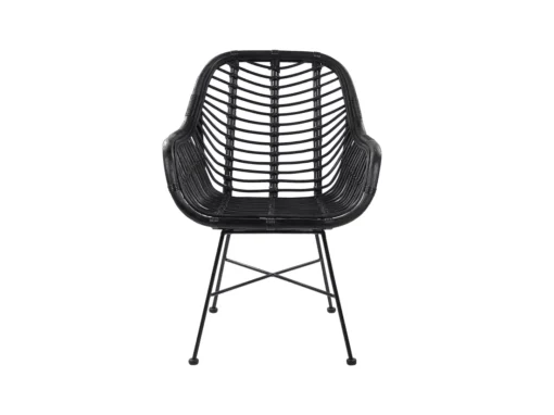 Chaise En Rotin Noir CANORA -Meilleur Meubles Magasin chaise 17475905
