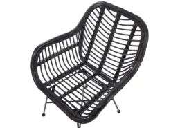 Chaise En Rotin Noir CANORA -Meilleur Meubles Magasin chaise 17475907