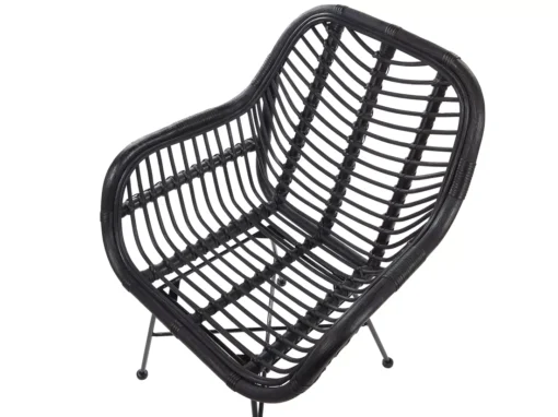Chaise En Rotin Noir CANORA -Meilleur Meubles Magasin chaise 17475907