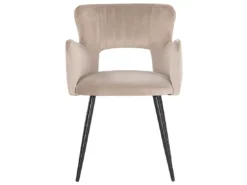Lot De 2 Chaises De Salle à Manger En Velours Taupe SANILAC -Meilleur Meubles Magasin chaise 17476031