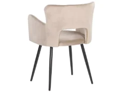 Lot De 2 Chaises De Salle à Manger En Velours Taupe SANILAC -Meilleur Meubles Magasin chaise 17476037