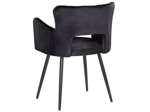Lot De 2 Chaises De Salle à Manger En Velours Noir SANILAC -Meilleur Meubles Magasin chaise 17476207