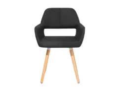 Lot De 2 Chaises En Tissu Noir CHICAGO -Meilleur Meubles Magasin chaise 18030815