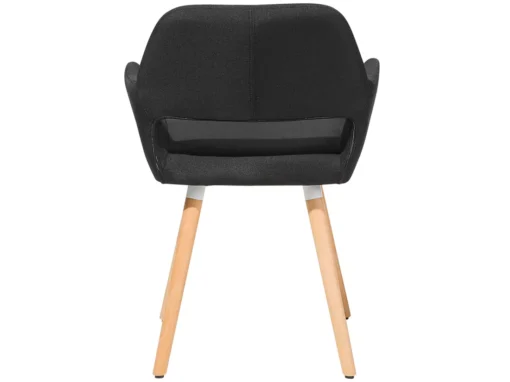 Lot De 2 Chaises En Tissu Noir CHICAGO -Meilleur Meubles Magasin chaise 18030817