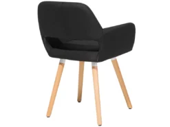 Lot De 2 Chaises En Tissu Noir CHICAGO -Meilleur Meubles Magasin chaise 18030819