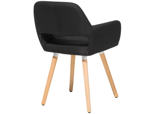 Lot De 2 Chaises En Tissu Noir CHICAGO -Meilleur Meubles Magasin chaise 18030819