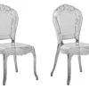 Lot De 2 Chaises De Salle à Manger Noires Transparentes VERMONT -Meilleur Meubles Magasin chaise 18090713