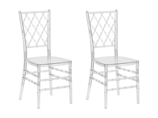 Lot De 2 Chaises Transparentes CLARION -Meilleur Meubles Magasin chaise 18124507