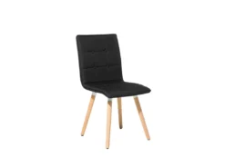 Lot De 2 Chaises En Tissu Noir BROOKLYN -Meilleur Meubles Magasin chaise 18160039