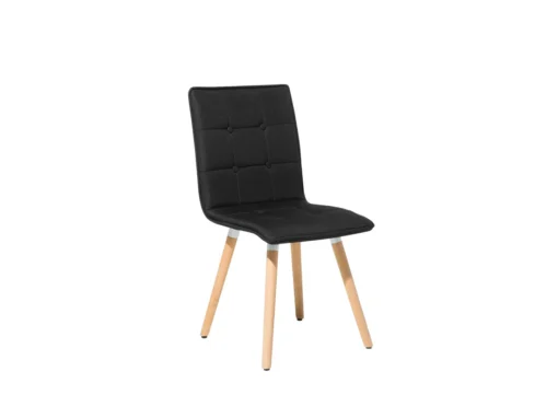 Lot De 2 Chaises En Tissu Noir BROOKLYN -Meilleur Meubles Magasin chaise 18160039