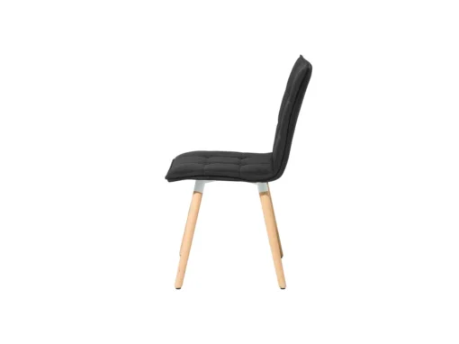 Lot De 2 Chaises En Tissu Noir BROOKLYN -Meilleur Meubles Magasin chaise 18160043