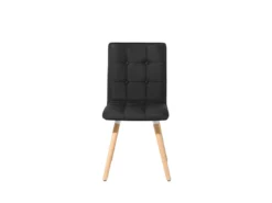 Lot De 2 Chaises En Tissu Noir BROOKLYN -Meilleur Meubles Magasin chaise 18160045