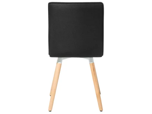 Lot De 2 Chaises En Tissu Noir BROOKLYN -Meilleur Meubles Magasin chaise 18160047