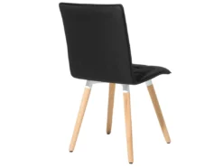 Lot De 2 Chaises En Tissu Noir BROOKLYN -Meilleur Meubles Magasin chaise 18160049