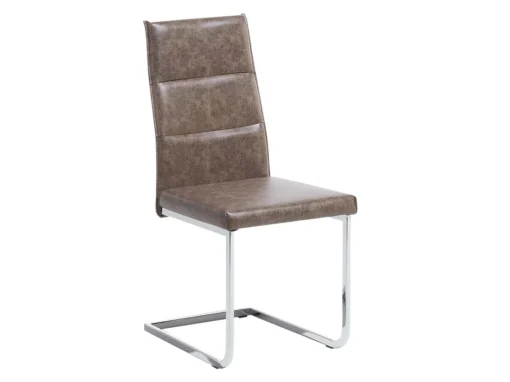 Lot De 2 Chaises En Cuir PU Marron Clair ROCKFORD -Meilleur Meubles Magasin chaise 18160649