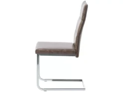 Lot De 2 Chaises En Cuir PU Marron Clair ROCKFORD -Meilleur Meubles Magasin chaise 18160655