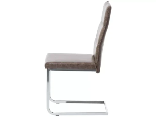Lot De 2 Chaises En Cuir PU Marron Clair ROCKFORD -Meilleur Meubles Magasin chaise 18160655