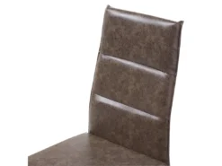 Lot De 2 Chaises En Cuir PU Marron Clair ROCKFORD -Meilleur Meubles Magasin chaise 18160659