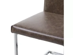 Lot De 2 Chaises En Cuir PU Marron Clair ROCKFORD -Meilleur Meubles Magasin chaise 18160663