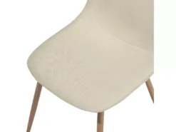 Deux Chaises De Salle à Manger En Tissu Beige BRUCE -Meilleur Meubles Magasin chaise 18162695