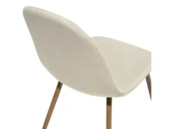 Deux Chaises De Salle à Manger En Tissu Beige BRUCE -Meilleur Meubles Magasin chaise 18162697