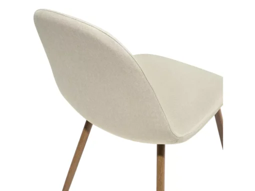 Deux Chaises De Salle à Manger En Tissu Beige BRUCE -Meilleur Meubles Magasin chaise 18162697
