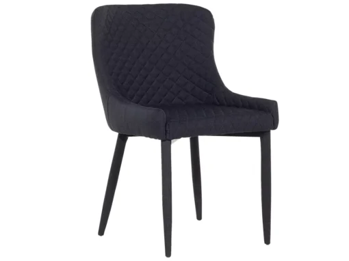 Lot De 2 Chaises En Tissu Noir SOLANO -Meilleur Meubles Magasin chaise 18163181