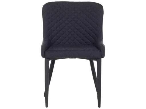 Lot De 2 Chaises En Tissu Noir SOLANO -Meilleur Meubles Magasin chaise 18163183
