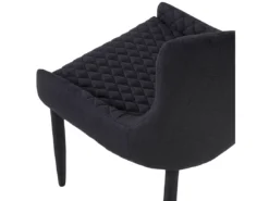 Lot De 2 Chaises En Tissu Noir SOLANO -Meilleur Meubles Magasin chaise 18163185