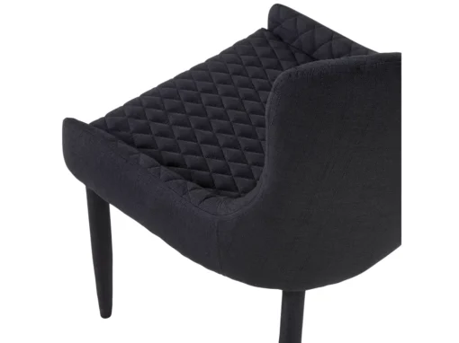 Lot De 2 Chaises En Tissu Noir SOLANO -Meilleur Meubles Magasin chaise 18163185