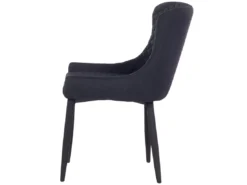 Lot De 2 Chaises En Tissu Noir SOLANO -Meilleur Meubles Magasin chaise 18163187