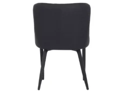 Lot De 2 Chaises En Tissu Noir SOLANO -Meilleur Meubles Magasin chaise 18163189