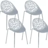 Ensemble De 4 Chaises Grises MUMFORD -Meilleur Meubles Magasin chaise 18195805