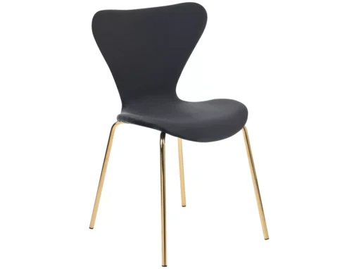 Lot De 2 Chaises De Salle à Manger En Velours Noir Et Doré BOONVILLE -Meilleur Meubles Magasin chaise 18241091