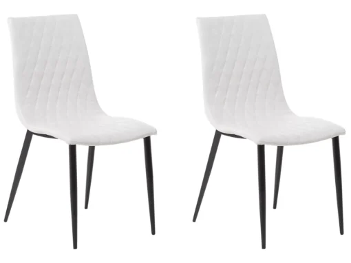 Lot De 2 Chaises De Cuisine En Cuir PU Crème MONTANA -Meilleur Meubles Magasin chaise 18255527