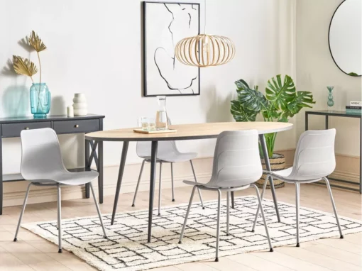 Lot De 2 Chaises De Salle à Manger Gris LOOMIS -Meilleur Meubles Magasin chaise 18255677