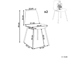 Lot De 2 Chaises De Salle à Manger Gris LOOMIS -Meilleur Meubles Magasin chaise 18255679