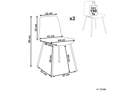 Lot De 2 Chaises De Salle à Manger Gris LOOMIS -Meilleur Meubles Magasin chaise 18255679