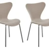 Lot De 2 Chaises De Salle à Manger En Velours Noir Et Taupe BOONVILLE -Meilleur Meubles Magasin chaise 18255783