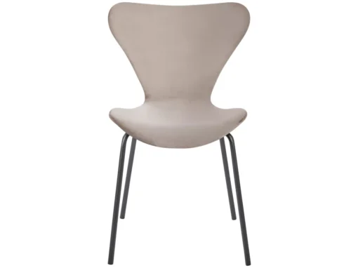 Lot De 2 Chaises De Salle à Manger En Velours Noir Et Taupe BOONVILLE -Meilleur Meubles Magasin chaise 18255791