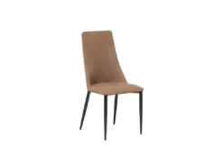 Lot De 2 Chaises De Salle à Manger En Cuir PU Marron Doré CLAYTON -Meilleur Meubles Magasin chaise 18257757