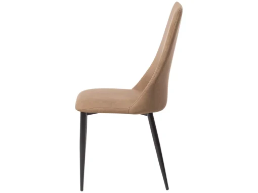 Lot De 2 Chaises De Salle à Manger En Cuir PU Marron Doré CLAYTON -Meilleur Meubles Magasin chaise 18257763