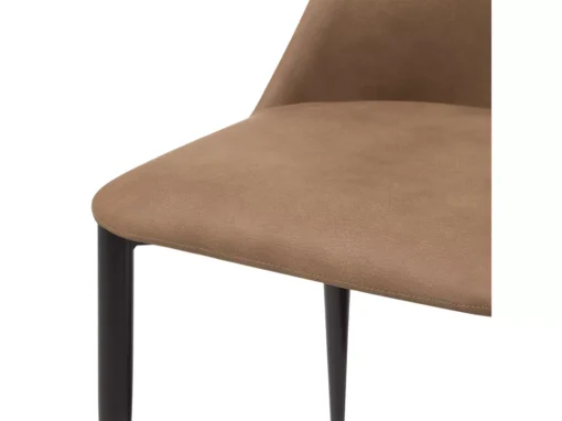 Lot De 2 Chaises De Salle à Manger En Cuir PU Marron Doré CLAYTON -Meilleur Meubles Magasin chaise 18257769