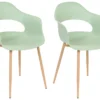 Lot De 2 Chaises De Salle à Manger Vert Clair UTICA -Meilleur Meubles Magasin chaise 18257773
