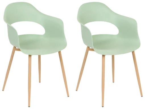 Lot De 2 Chaises De Salle à Manger Vert Clair UTICA -Meilleur Meubles Magasin chaise 18257773