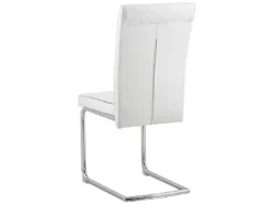 Lot De 2 Chaises De Salle à Manger En Cuir PU Blanc Cassé ROVARD -Meilleur Meubles Magasin chaise 18447213