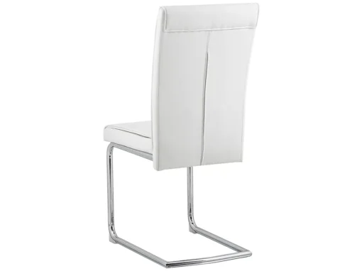 Lot De 2 Chaises De Salle à Manger En Cuir PU Blanc Cassé ROVARD -Meilleur Meubles Magasin chaise 18447213